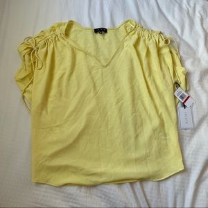 1.STATE Drawstring Sleeve Knit Blouse